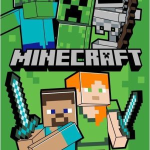 Zelená bavlněná dětská osuška 70x140 cm Minecraft Let´s Survive – Jerry Fabrics
