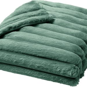 Zelená deka z mikroplyše 180x220 cm Boudoir – douceur d'intérieur