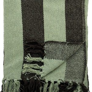Zelená deka z recyklované bavlny 130x160 cm Frello – Bloomingville