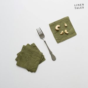 Zelené látkové podtácky v sadě 4 ks – Linen Tales