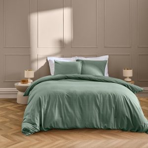Zelené povlečení na dvoulůžko/prodloužené 240x220 cm Linella – douceur d'intérieur
