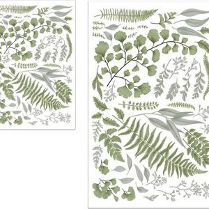 Zelené/krémové koupelnové předložky v sadě 2 ks 60x100 cm Floral – Mila Home