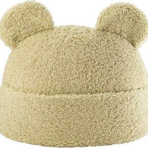 Zelený dětský pohovkový polštář z textilie bouclé Teddy Pouch – Wigiwama