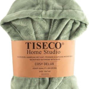 Zelený dětský župan z mikroplyše Delux – Tiseco Home Studio