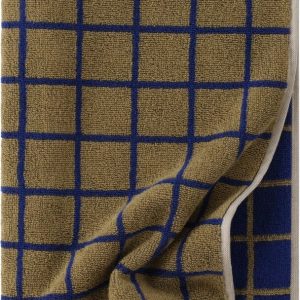 Zelený/modrý bavlněný ručník 50x70 cm Grid – Jotex