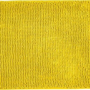 Žlutá textilní koupelnová předložka 50x80 cm Chenille – Allstar