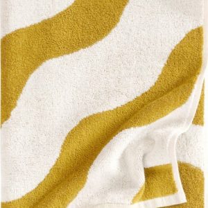 Žlutý/krémový bavlněný ručník 50x70 cm Waves – Jotex